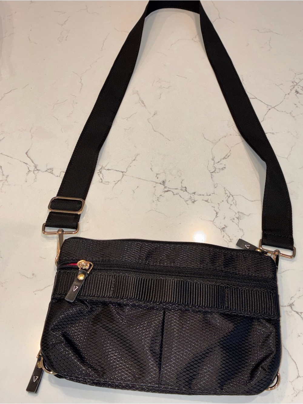 ANDI New York Black Ripstop Crossbody Bag – Convertible Like New!